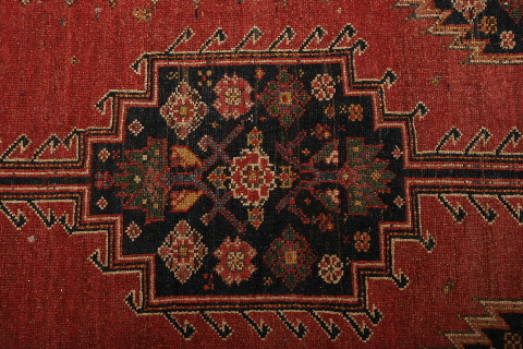 Malayer Multicolor Runner Hand Knotted 35 X 101 Area Rug 155-74600 Image 3