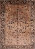 Heriz Beige Hand Knotted 98 X 136 Area Rug 155-74607 Thumb 0