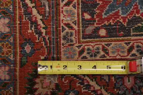 Mashad Red Hand Knotted 115 X 158 Area Rug 155-74610 Image 2