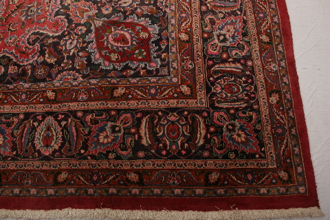 Mashad Red Hand Knotted 115 X 158 Area Rug 155-74610 Image 6