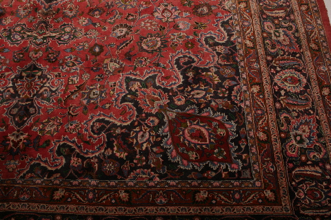 Mashad Red Hand Knotted 115 X 158 Area Rug 155-74610 Image 8