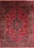Mashad Red Hand Knotted 115 X 158 Area Rug 155-74610 Thumb 0