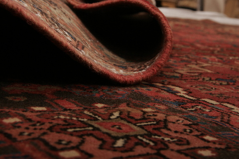 Heriz Red Hand Knotted 101 X 135 Area Rug 155-74613 Image 4