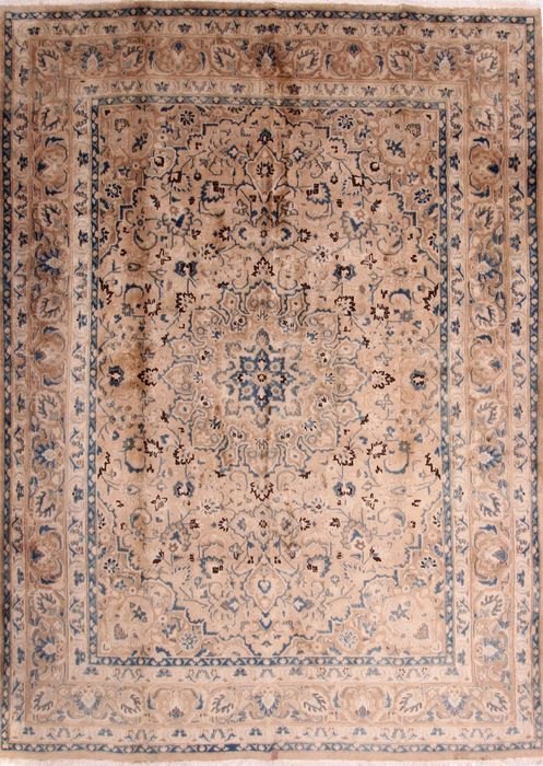 Kashan Multicolor Hand Knotted 82 X 112  Area Rug 155-74617 Image 0