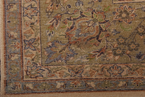 Kashan Multicolor Hand Knotted 98 X 1211  Area Rug 155-74621 Image 3