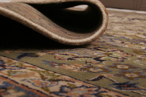 Kashan Multicolor Hand Knotted 98 X 1211  Area Rug 155-74621 Image 4