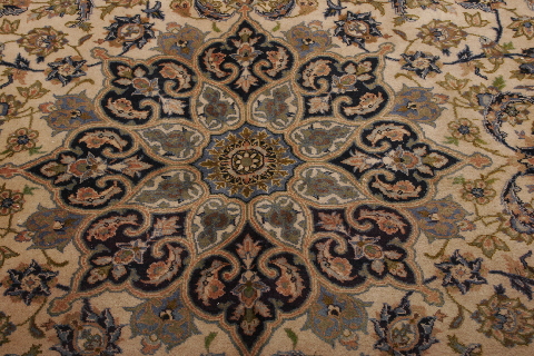 Kashan Multicolor Hand Knotted 98 X 1211  Area Rug 155-74621 Image 7