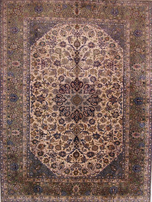 Kashan Multicolor Hand Knotted 98 X 1211  Area Rug 155-74621 Image 0