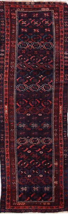 Malayer Black Runner Hand Knotted 38 X 108 Area Rug 155-74628 Image 0