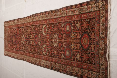 Sanandaj Multicolor Runner Hand Knotted 33 X 128 Area Rug 155-74632 Image 1