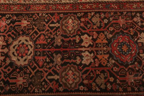 Sanandaj Multicolor Runner Hand Knotted 33 X 128 Area Rug 155-74632 Image 6