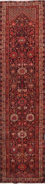 Sanandaj Multicolor Runner Hand Knotted 33 X 128 Area Rug 155-74632 Image 0