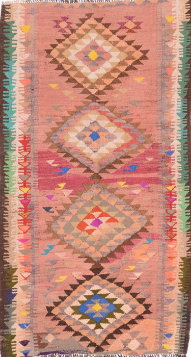 Kilim Purple Flat Woven 43 X 75  Area Rug 100-74644 Image 0