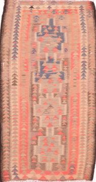 Kilim Grey Runner Flat Woven 7'10" X 8'2"  Area Rug 100-74647