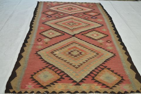 Kilim Purple Runner Flat Woven 49 X 112 Area Rug 100-74655 Image 2