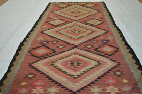 Kilim Purple Runner Flat Woven 49 X 112 Area Rug 100-74655 Image 3