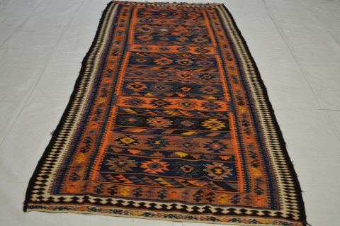 Kilim Blue Runner Flat Woven 310 X 106 Area Rug 100-74659 Image 10