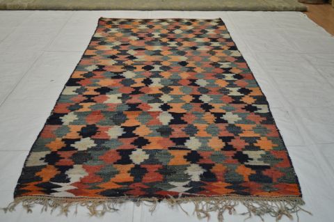 Kilim Multicolor Runner Flat Woven 43 X 108 Area Rug 100-74662 Image 2