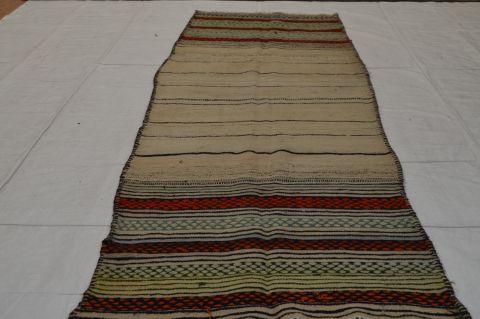 Kilim Beige Runner Flat Woven 35 X 109 Area Rug 100-74667 Image 1