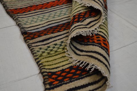Kilim Beige Runner Flat Woven 35 X 109 Area Rug 100-74667 Image 2