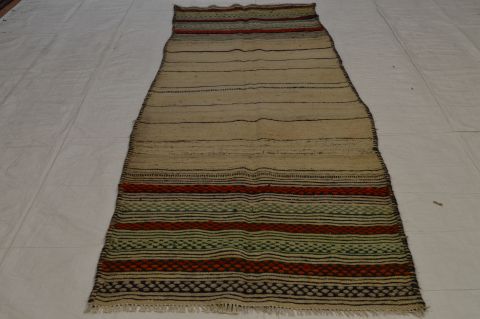 Kilim Beige Runner Flat Woven 35 X 109 Area Rug 100-74667 Image 6