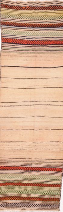 Kilim Beige Runner Flat Woven 35 X 109 Area Rug 100-74667 Image 0