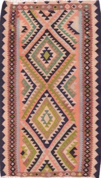 Kilim Green Flat Woven 4'1" X 7'0"  Area Rug 100-74677