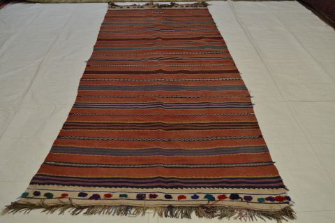 Kilim Red Runner Flat Woven 42 X 1110 Area Rug 100-74680 Image 3
