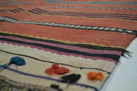 Kilim Red Runner Flat Woven 42 X 1110 Area Rug 100-74680 Image 5