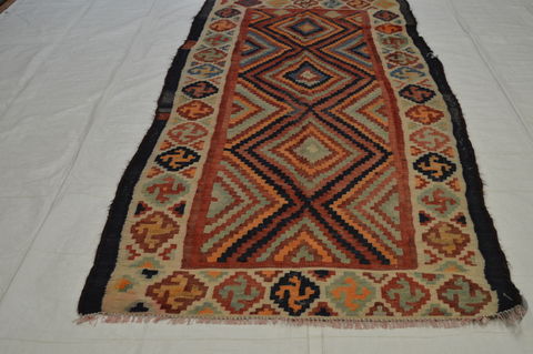 Kilim Multicolor Runner Flat Woven 41 X 106 Area Rug 100-74683 Image 3