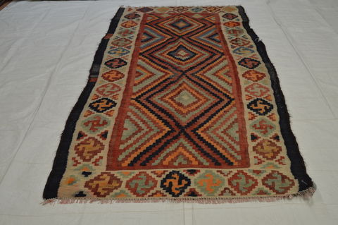 Kilim Multicolor Runner Flat Woven 41 X 106 Area Rug 100-74683 Image 4
