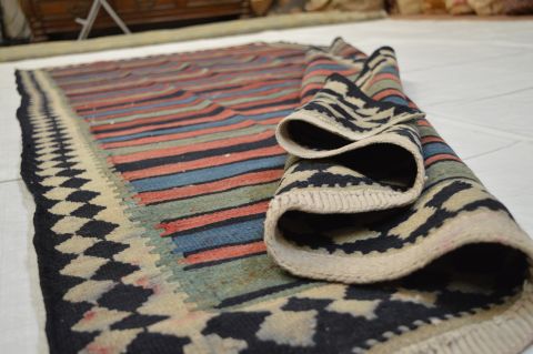Kilim Green Runner Flat Woven 44 X 99 Area Rug 100-74685 Image 1