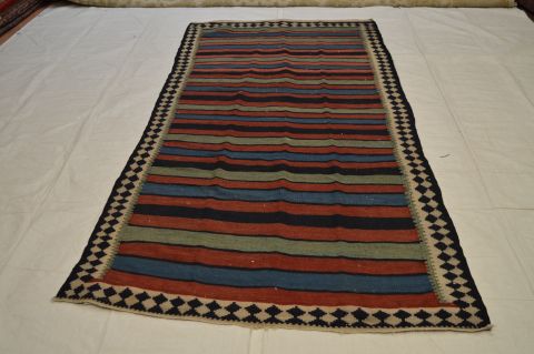 Kilim Green Runner Flat Woven 44 X 99 Area Rug 100-74685 Image 6