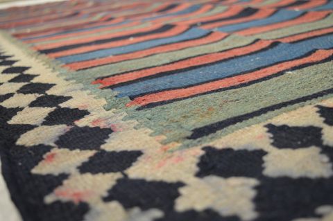 Kilim Green Runner Flat Woven 44 X 99 Area Rug 100-74685 Image 8