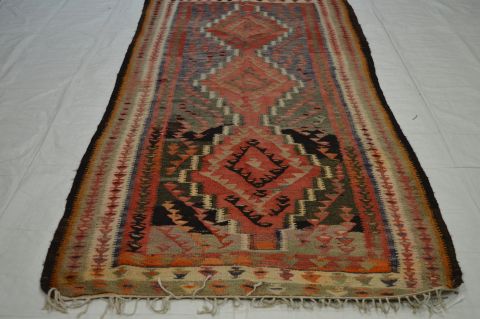 Kilim Purple Runner Flat Woven 43 X 102 Area Rug 100-74686 Image 7