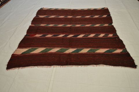 Kilim Brown Square Flat Woven 58 X 60 Area Rug 100-74687 Image 5