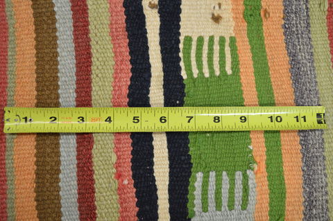 Kilim Orange Runner Flat Woven 35 X 96 Area Rug 100-74691 Image 2