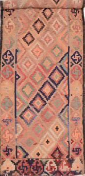 Kilim Multicolor Runner Flat Woven 4'8" X 14'3"  Area Rug 100-74701