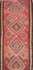 Kilim Red Runner Flat Woven 411 X 102 Area Rug 100-74702 Thumb 0