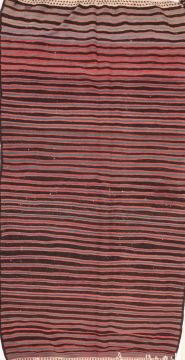Kilim Red Runner Flat Woven 4'9" X 9'6"  Area Rug 100-74704