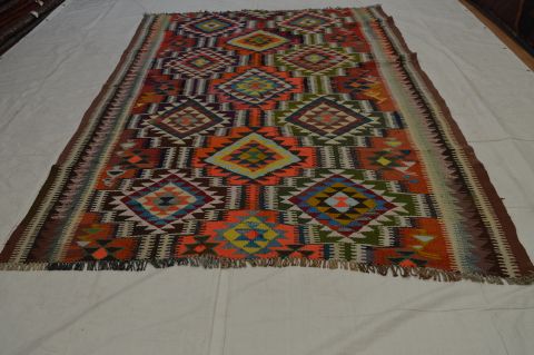 Kilim Green Flat Woven 65 X 102 Area Rug 100-74709 Image 2