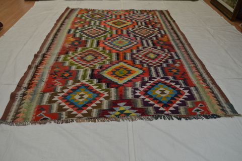 Kilim Green Flat Woven 65 X 102 Area Rug 100-74709 Image 3