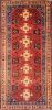 Mussel Red Runner Hand Knotted 4'6" X 8'9"  Area Rug 100-74721