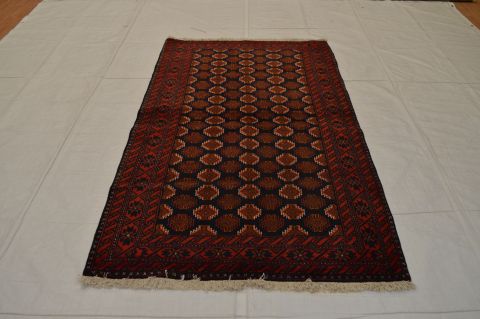 Baluch Blue Hand Knotted 39 X 69 Area Rug 100-74757 Image 4