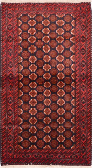Baluch Blue Hand Knotted 39 X 69 Area Rug 100-74757 Image 0