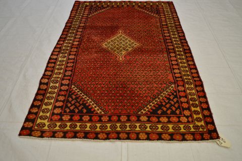 Bakhtiar Red Hand Knotted 42 X 69 Area Rug 100-74760 Image 2