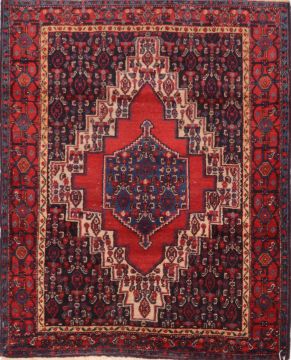 Persian Sanandaj Red Rectangle 3x5 ft Wool Carpet 74765