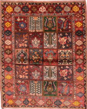Persian Bakhtiar Multicolor Rectangle 5x7 ft Wool Carpet 74772