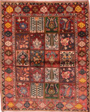 Bakhtiar Multicolor Hand Knotted 4'10" X 5'11"  Area Rug 100-74772