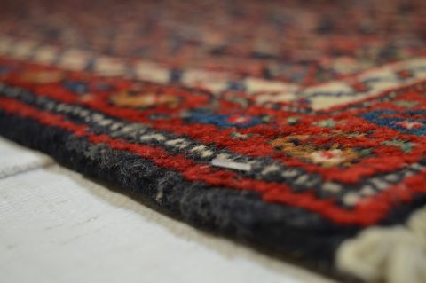 Sanandaj Blue Runner Hand Knotted 30 X 90 Area Rug 100-74784 Image 3
